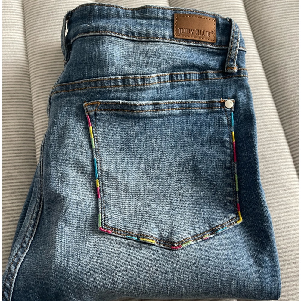 Judy Blue Rainbow Stitch Jeans